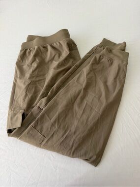 Libin Women's Taupe Jogger Pants with Elastic Waist